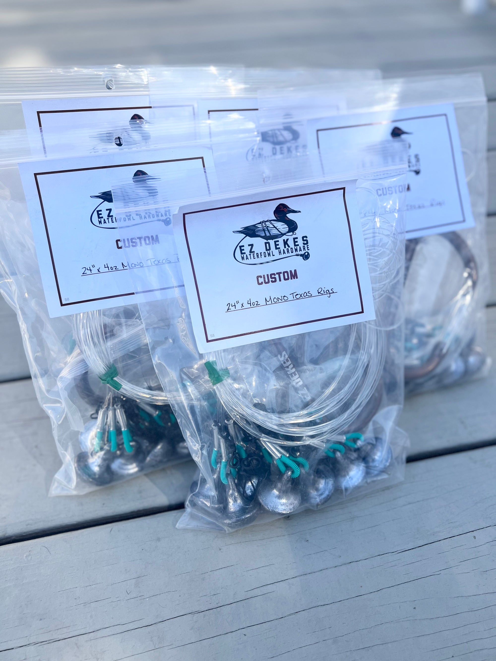 4oz x 24" Clear Mono Texas Rigs