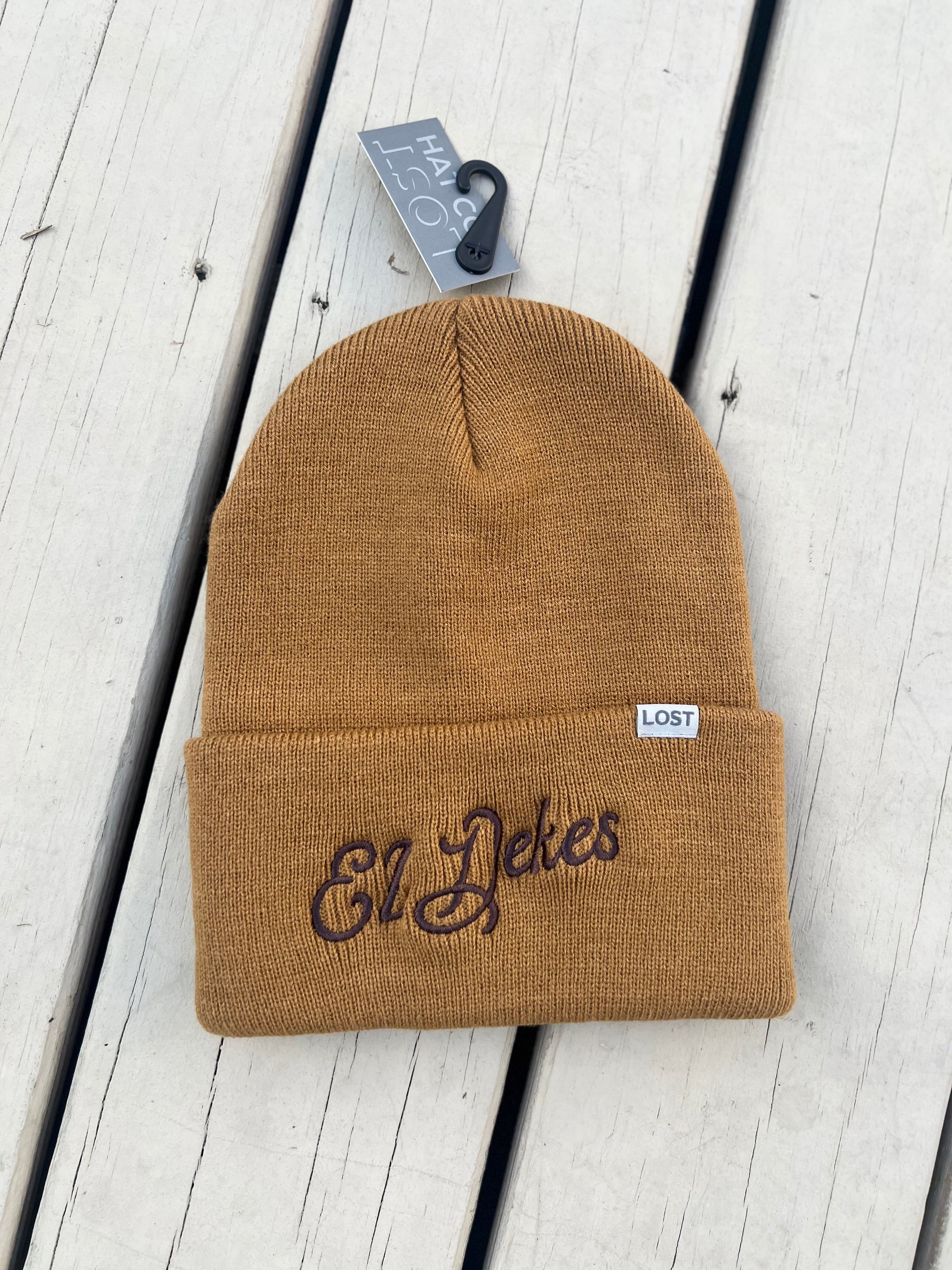 Coyote Brown Embroidered Beanie