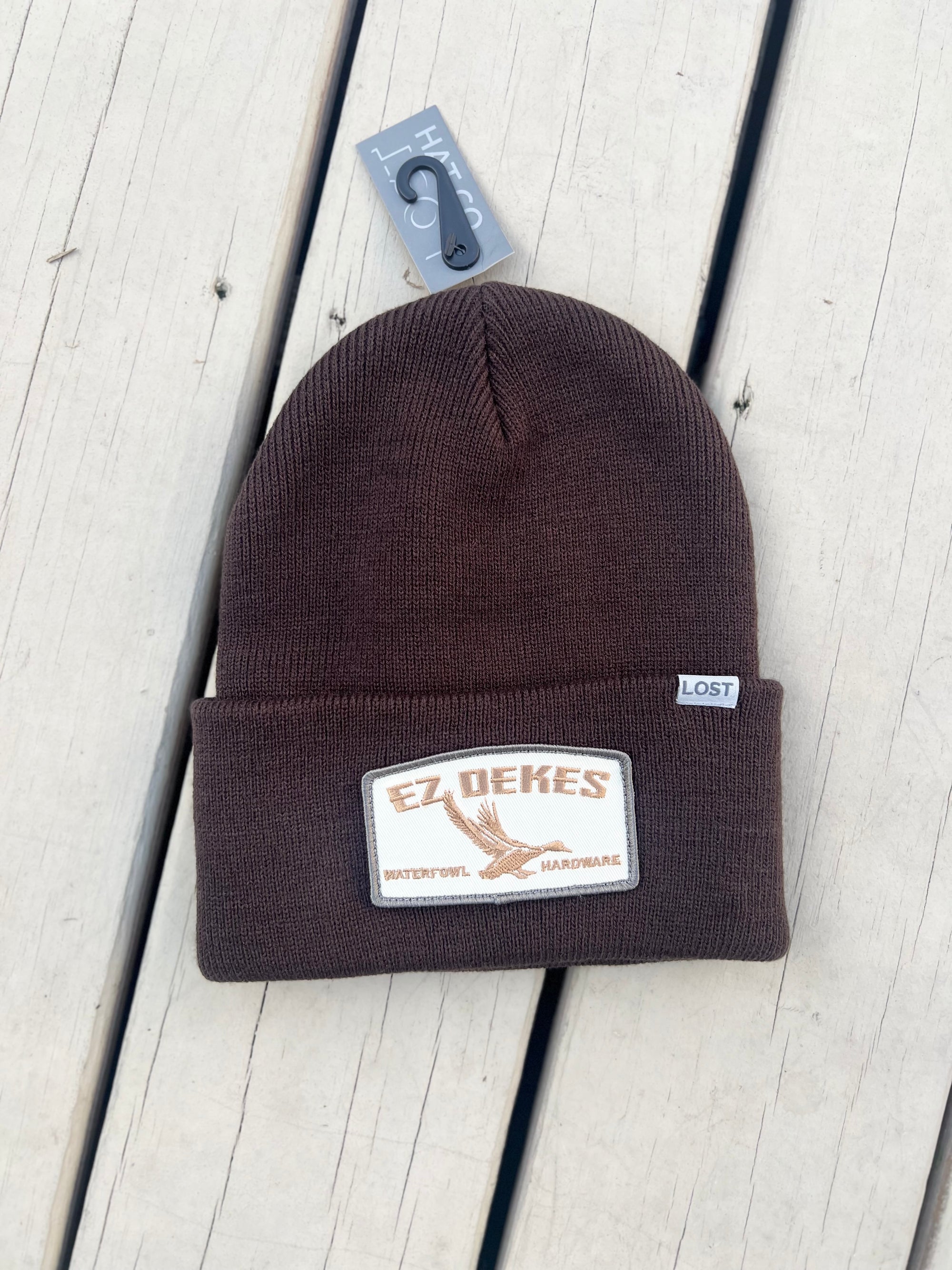 Chocolate Brown Patch Beanie