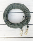 1/4" Nylon SOLID Braid Long Line w. Brass Snap - Limited Release