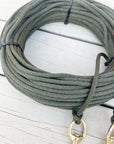 1/4" Nylon SOLID Braid Long Line w. Brass Snap - Limited Release