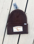 Chocolate Brown Patch Beanie