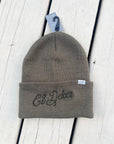 Olive Drab  Embroidered Beanie