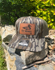 Mossy Oak Bottomland Leather Patch Hat
